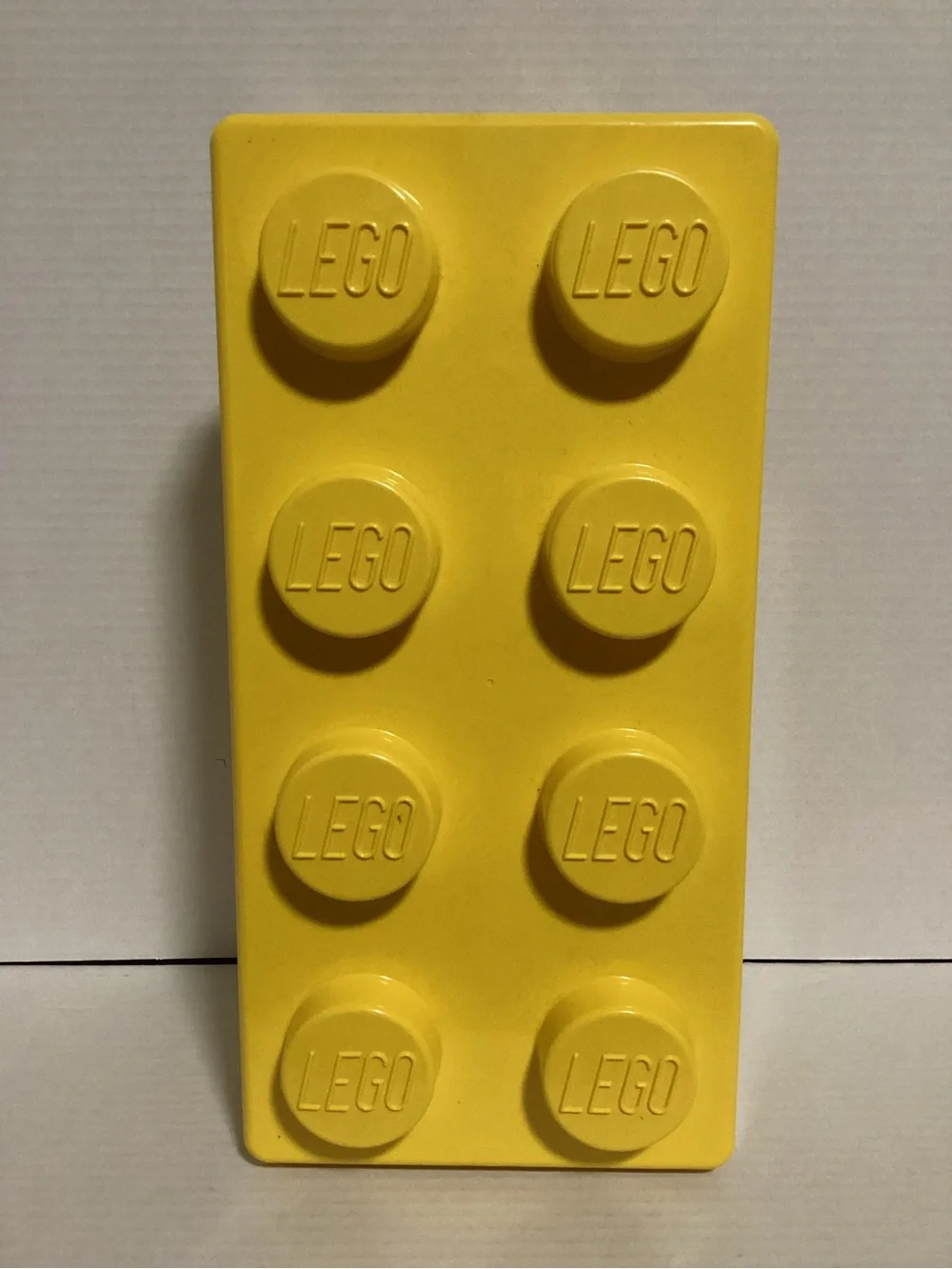 LEGO CLASSIC Bright Yellow Stackable Brick Storage Box w lid. 9”x17 x7”